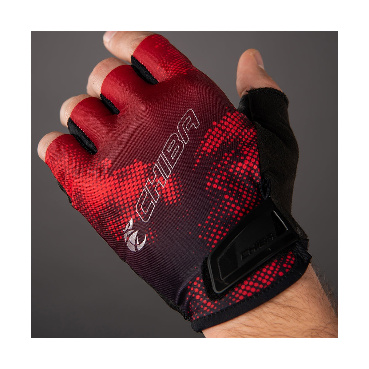 Chiba Ride II Mens Cycling Gloves (Red)
