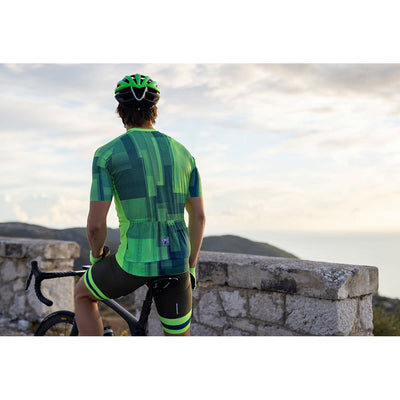 Santini Karma Kinetic Mens Cycling Jersey (Fluo Green)