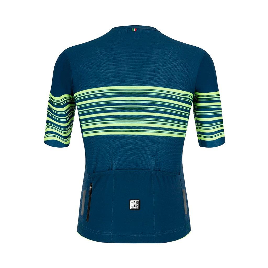 Santini Tono Profilo Mens Cycling Jersey (Fluo Green) - BUMSONTHESADDLE