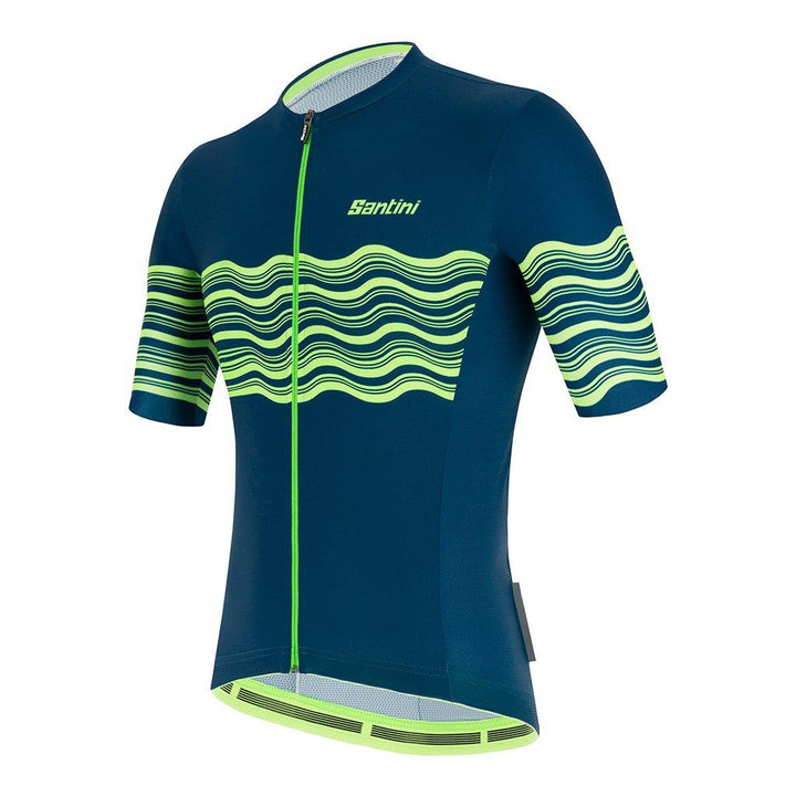 Santini Tono Profilo Mens Cycling Jersey (Fluo Green) - BUMSONTHESADDLE