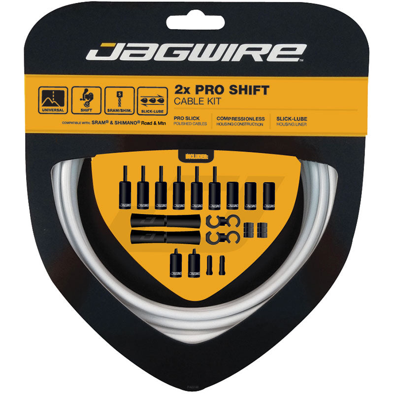 Jagwire 2X Pro Shift DIY Derailleur Cable Kit (Black)