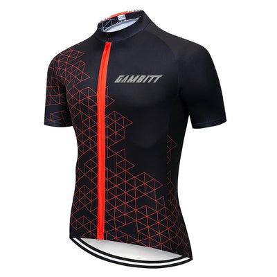 Gambitt Cruiser Mens Cycling Jersey (Black/Orange Pathwire)