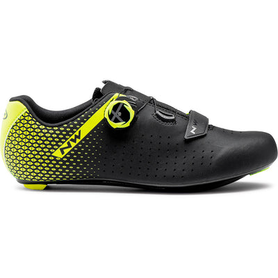 Northwave Core Plus 2 Road Cycling Shoes (Black/Yellow Fluo)