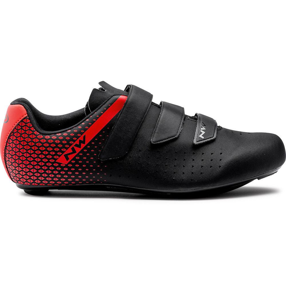 Northwave Core 2 Road Cycling Shoes (Black/Red) - BUMSONTHESADDLE