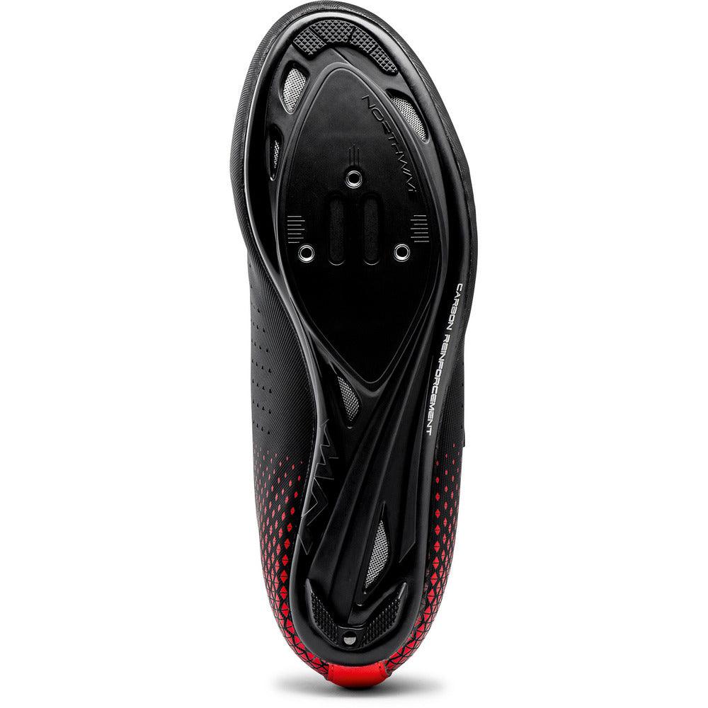 Northwave Core 2 Road Cycling Shoes (Black/Red) - BUMSONTHESADDLE