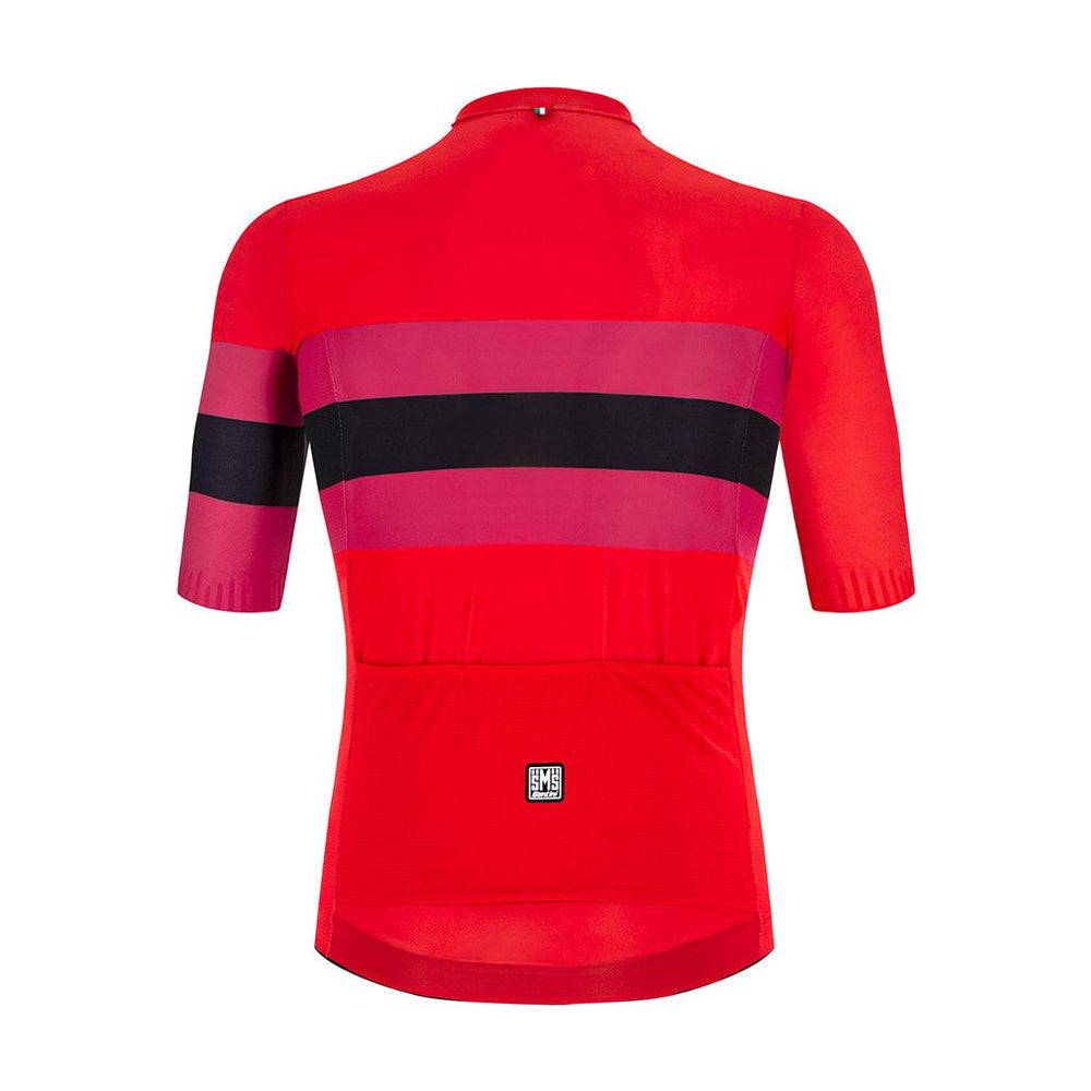 Santini Eco Sleek Bengal Mens Cycling Jersey (Red) - BUMSONTHESADDLE