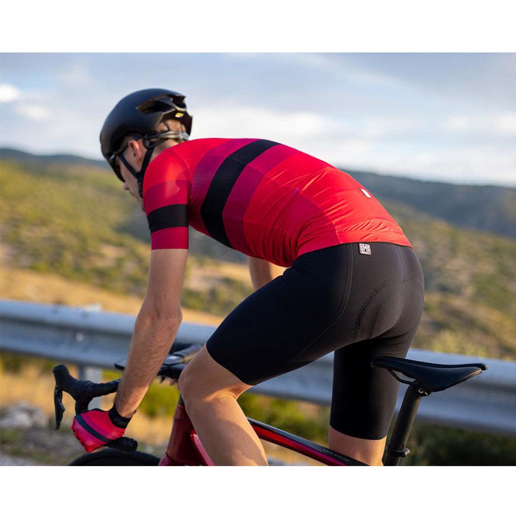 Santini Eco Sleek Bengal Mens Cycling Jersey (Red) - BUMSONTHESADDLE