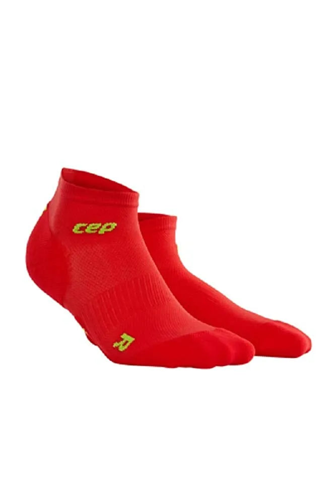 CEP Compression Ultralight Low-Cut Women's Running Socks (Red/Green)
