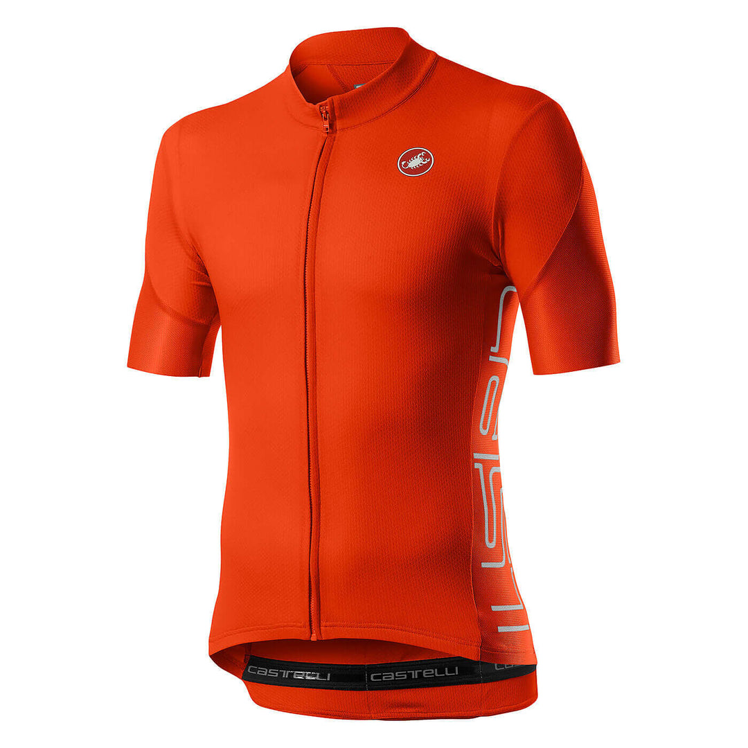 Castelli Entrata V Mens Cycling Jersey (Fiery Red)