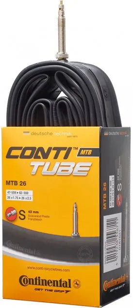 Continental 26×1.75-2.40/2.50 42mm Presta MTB Tube (Black)