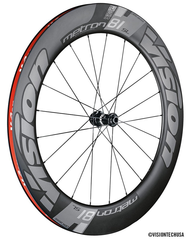 Vision Metron 81 Carbon Tubeless Disc Brake Wheel - Shimano/Sram (Black)