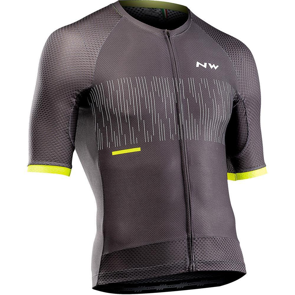 Northwave Storm Air Mens Cycling Jersey (Anthra/Yellow)