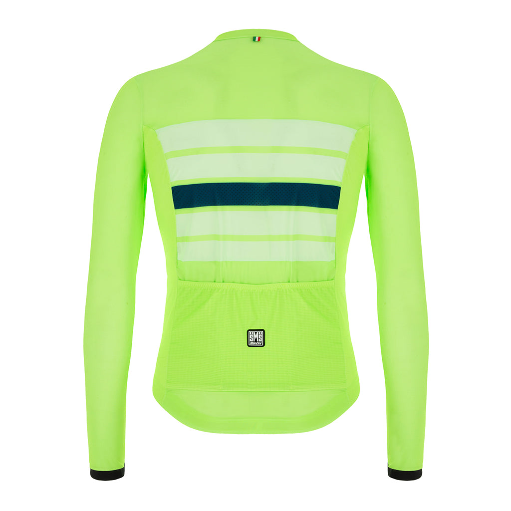 Santini Eco Sleek Bengal Mens Cycling Jersey (Fluo Green)