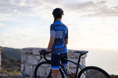 Santini Giada Optic Womens Cycling Jersey (Blue)
