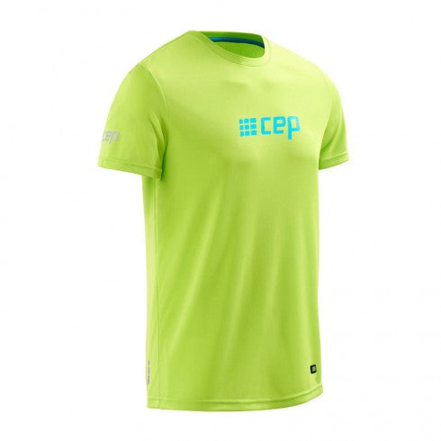 CEP Compression Run Shirts (Lime/Hawaii Blue) - BumsOnTheSaddle