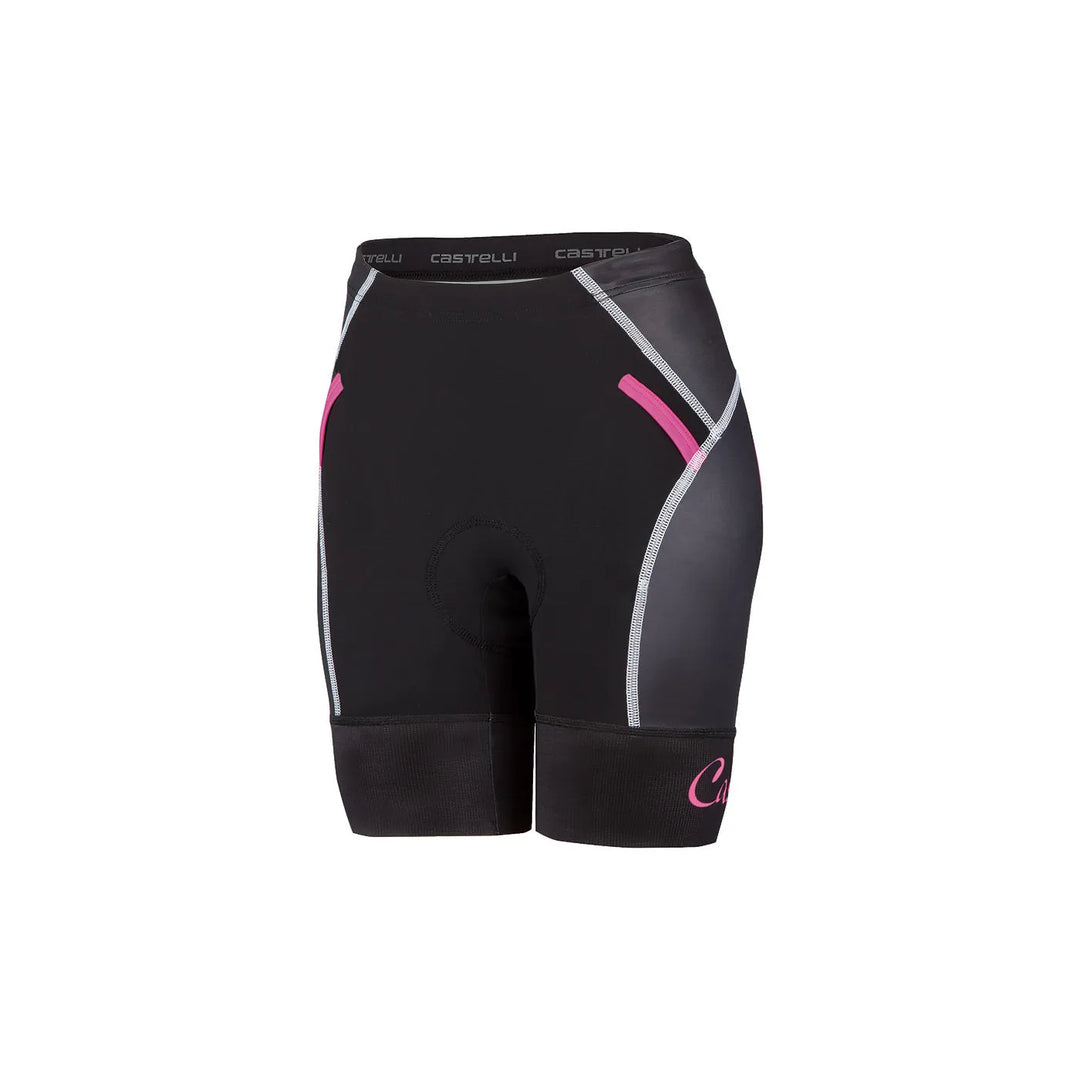 Castelli Free Women's Triathlon Shorts (Black/Pink Fluo)