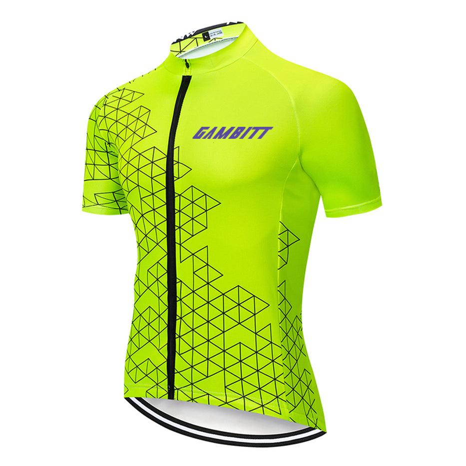 Gambitt Cruiser Mens Cycling Jersey (Fluo Yellow/Pathwire)
