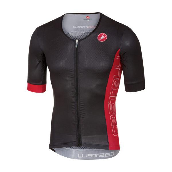 Castelli Free Speed Race Mens Cycling Jersey (Black/Red)