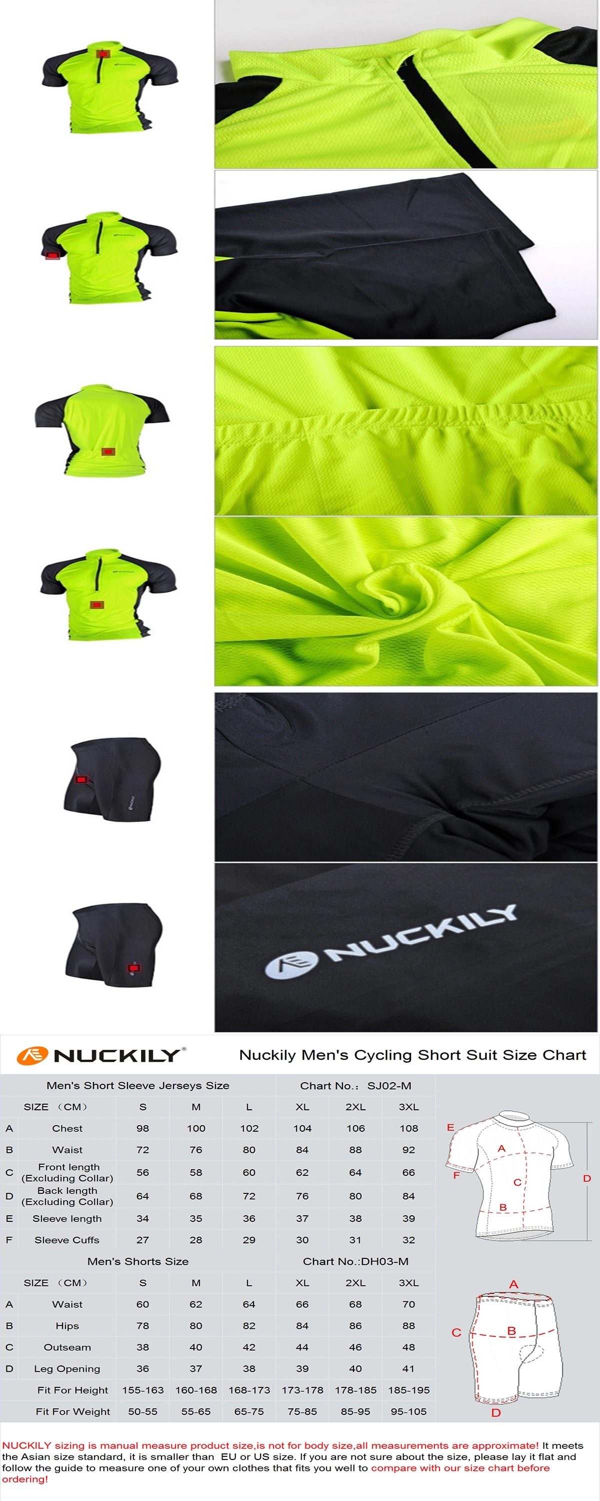 Nuckily NJ601-NS355 Jersey and Shorts Set (Neon Green)