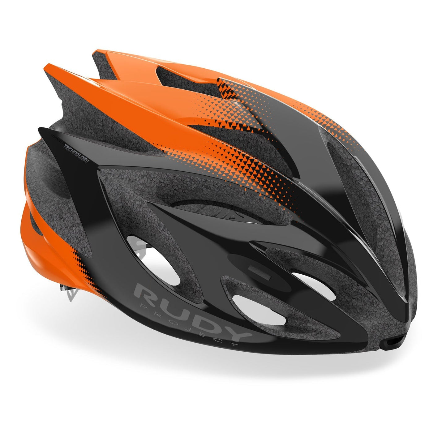 Rudy Project Rush Road Cycling Helmet (Black/Orange-Shiny)
