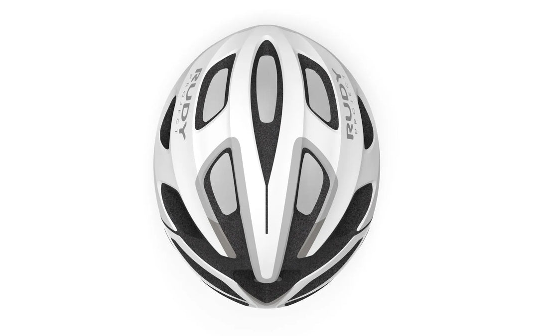 Rudy Project Strym Road Cycling Helmet (White Stealth-Matte)