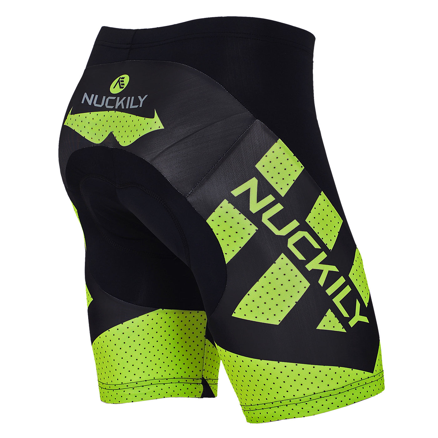 Nuckily MB005 Mens Cycling Shorts (Black/Green)