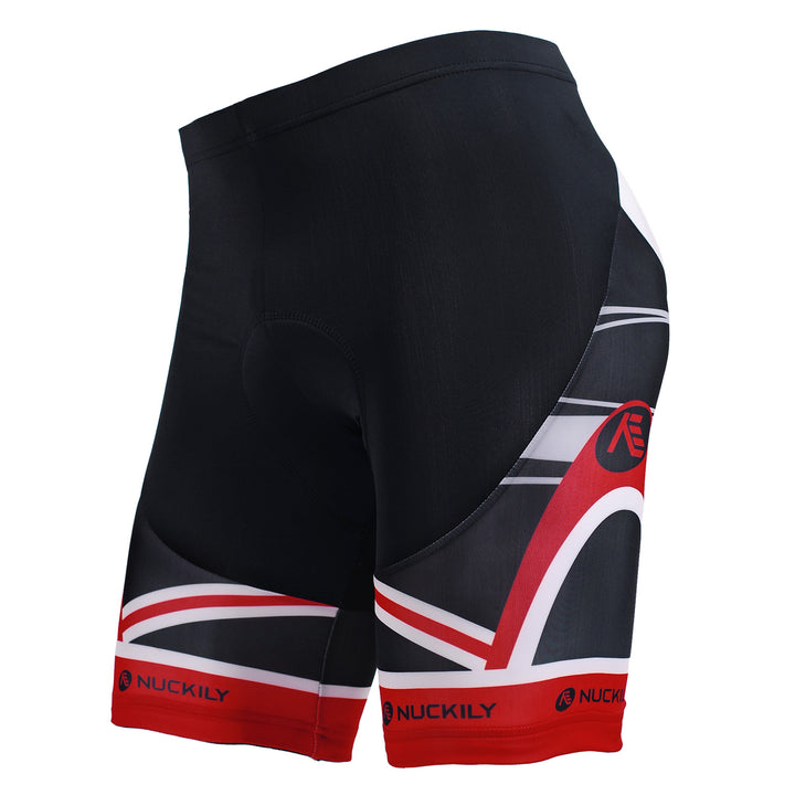 Nuckily MB008 Mens Cycling Shorts (Black/Red)