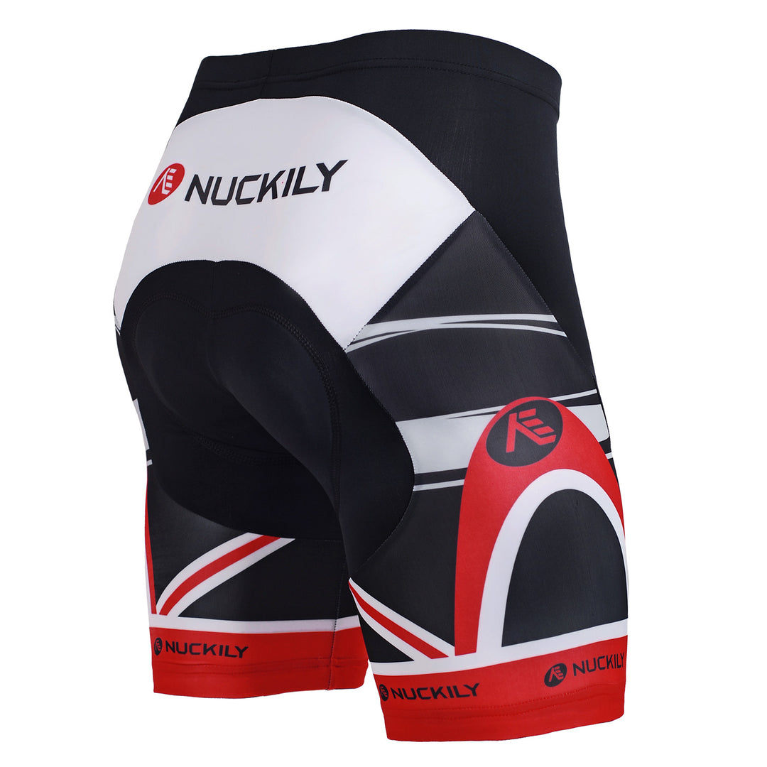 Nuckily MB008 Mens Cycling Shorts (Black/Red)