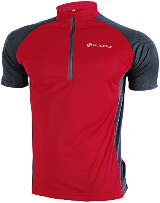 Nuckily NJ601 Mens Cycling Jersey (Red)