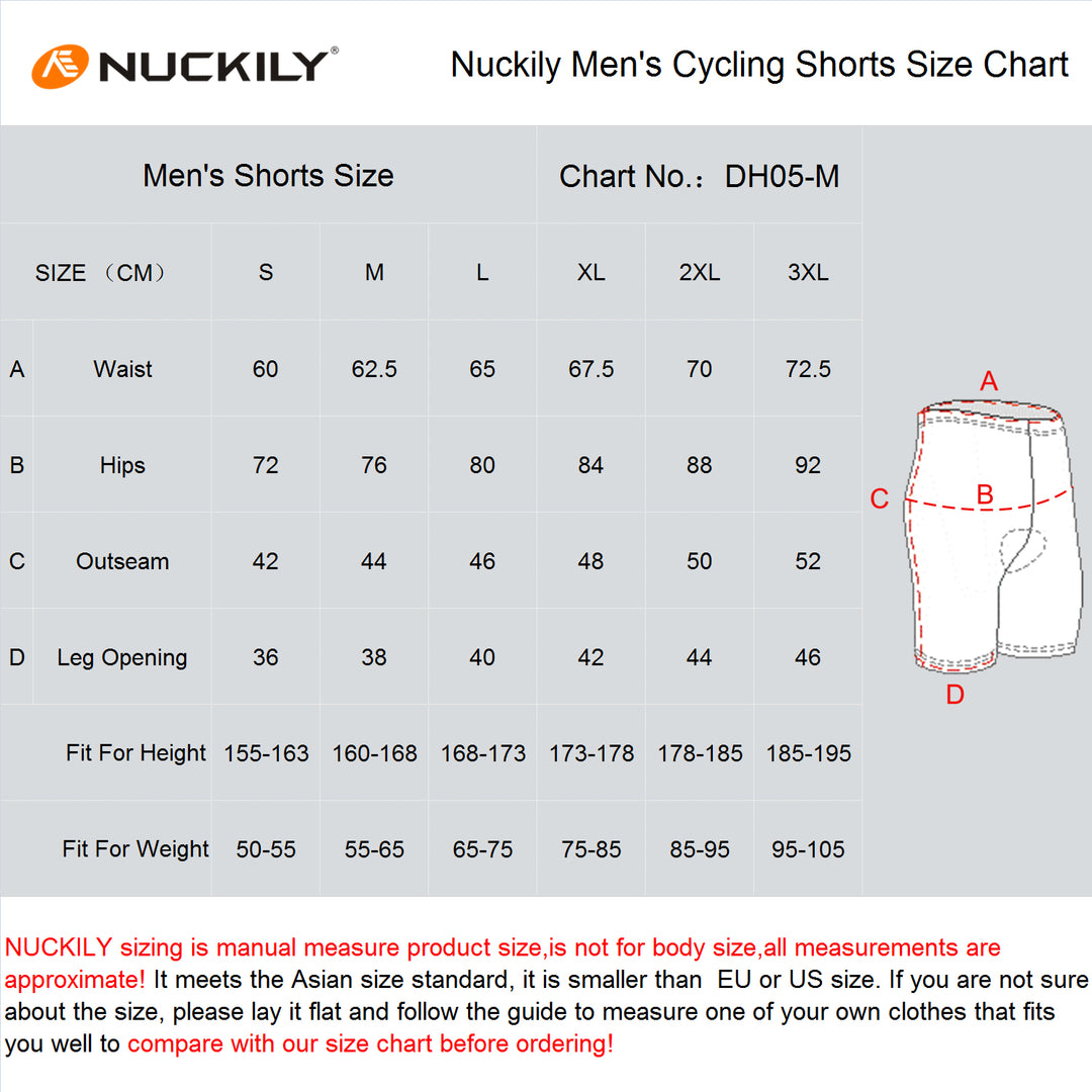 Nuckily NS361 Mens Cycling Shorts (Black)