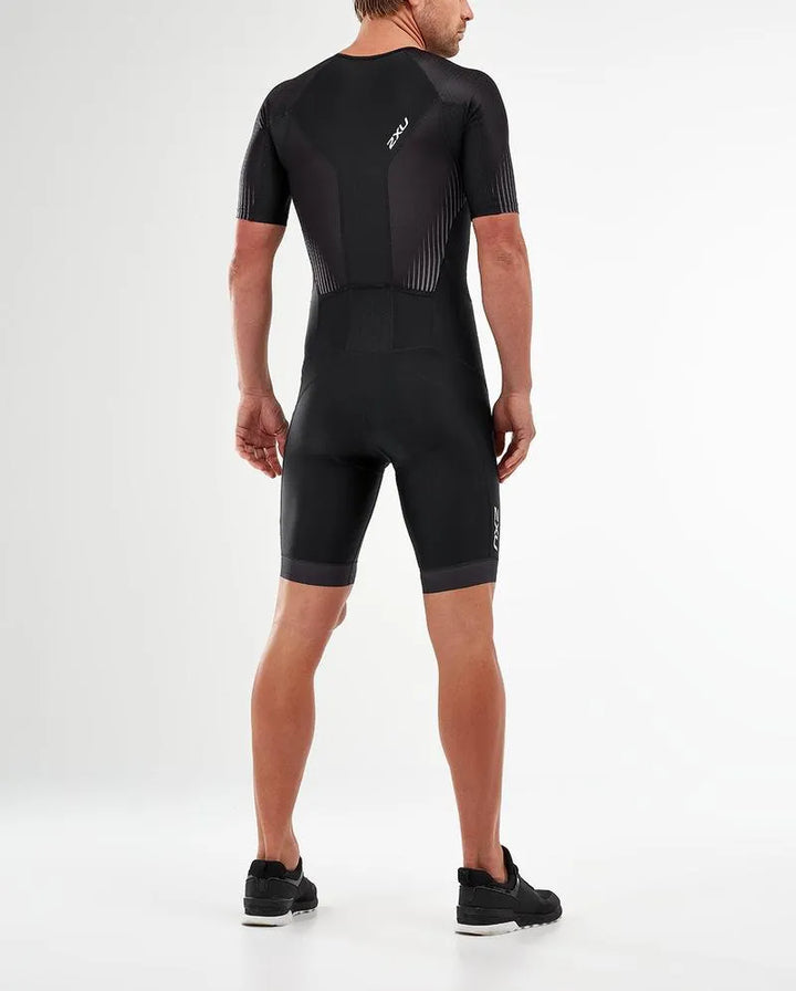 2XU Perform Full Zip Sleeved Men's Triathlon Suit (Black/Shadow)