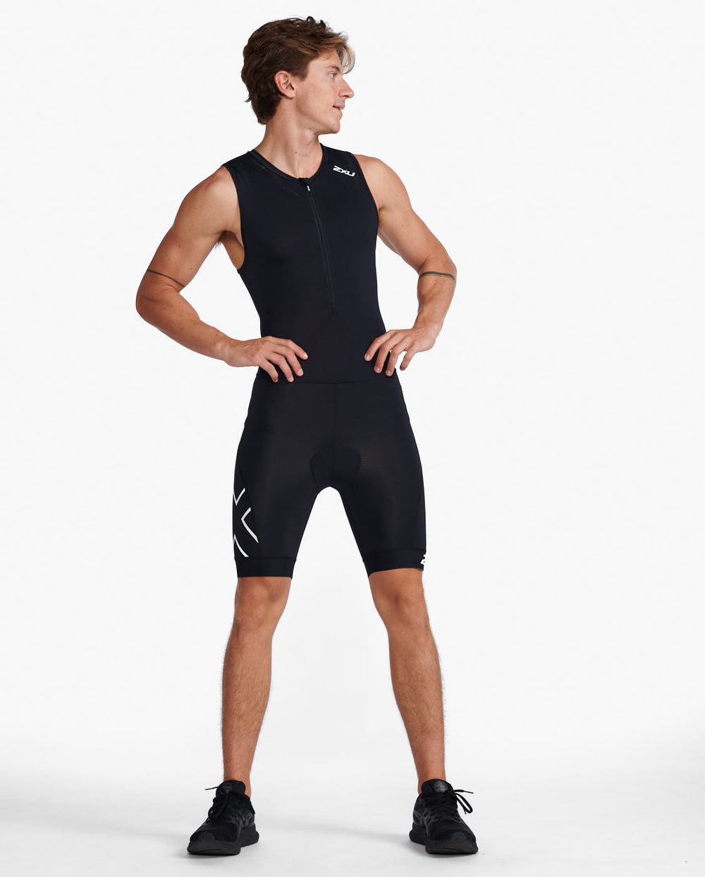 2XU Core Mens Cycling Trisuit (Black/White)