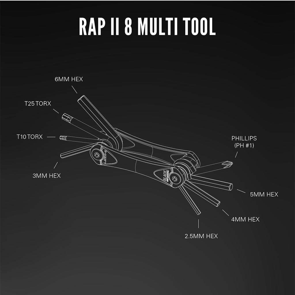 Lezyne Rap II 8 Multi Tool (Black)