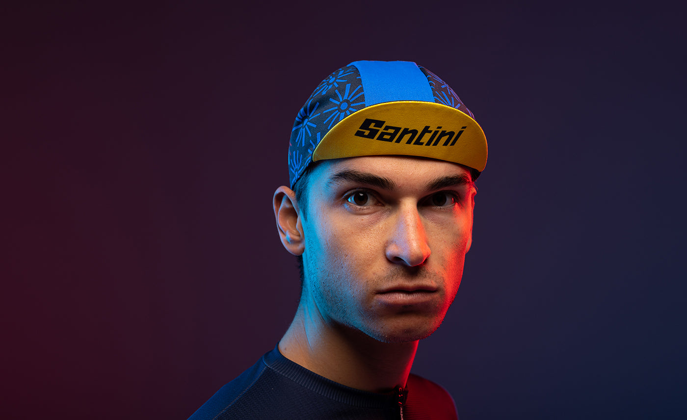 Santini Tour De France Trionfo Mens Cycling Cap (Navy Blue)