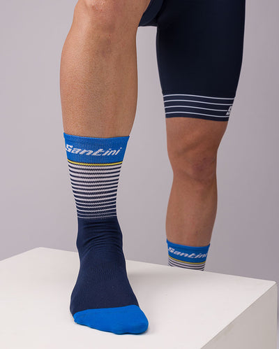 Santini Criterium DU Dauphine Unisex Cycling Socks (Blue)