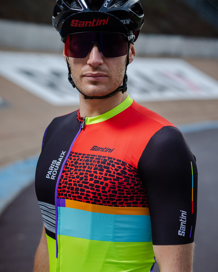 Santini TDF Paris Roubaix Forger Des Heroes Mens Cycling Jersey (Print)
