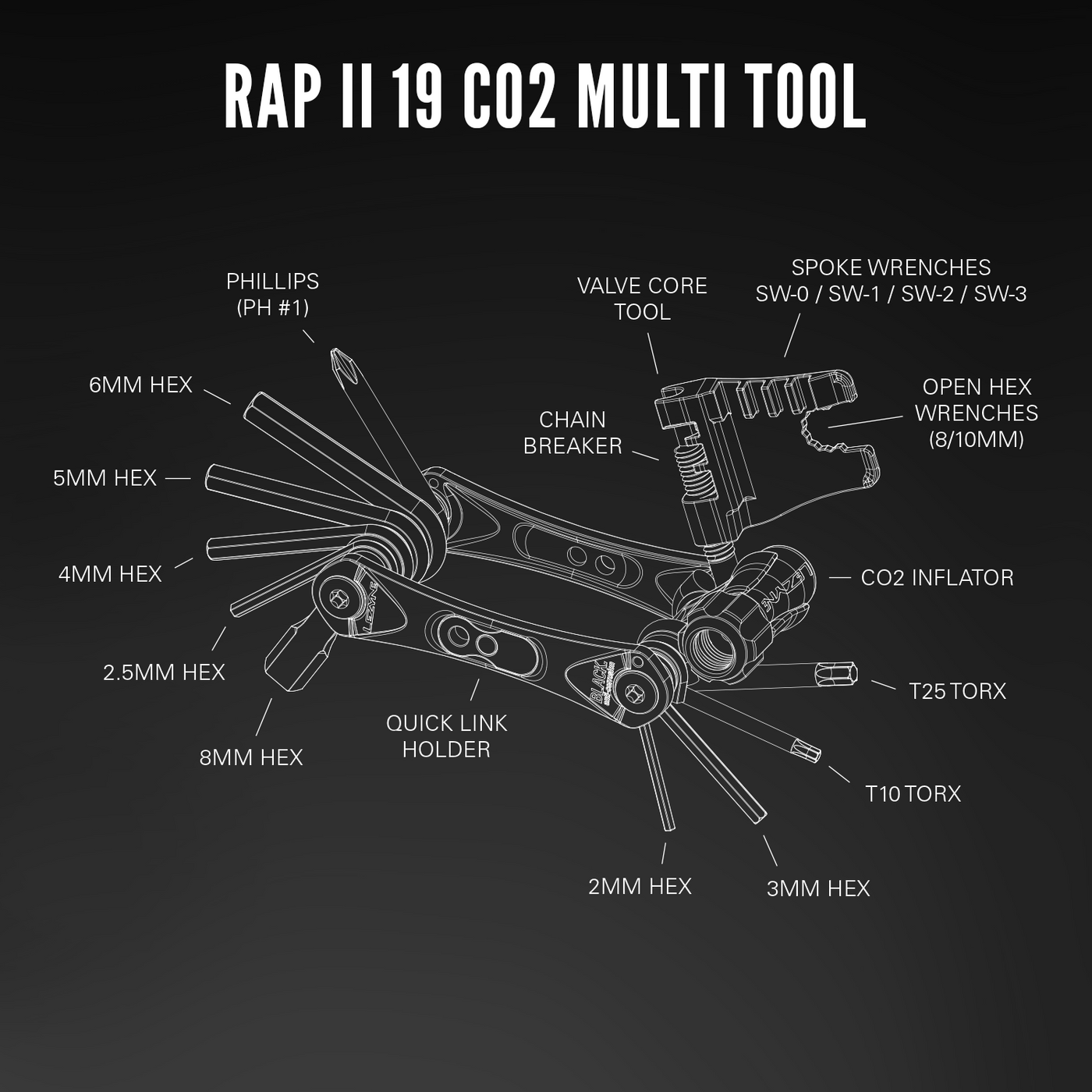 Lezyne Rap II 13 Multitool