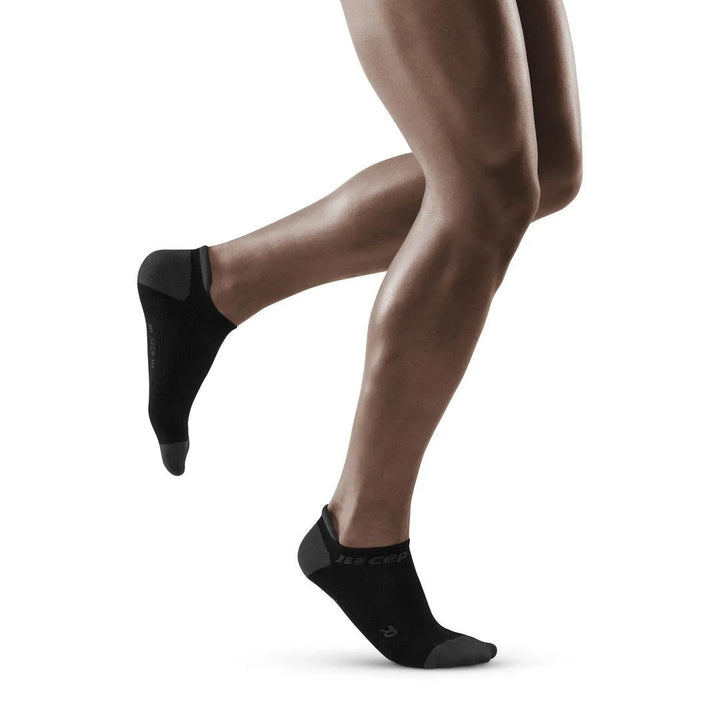 CEP Compression No Show 3.0 Men's Socks (Black/Dark Grey)