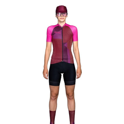 Bioracer Vesper Blitzz Womens Cycling Jersey (Pink)
