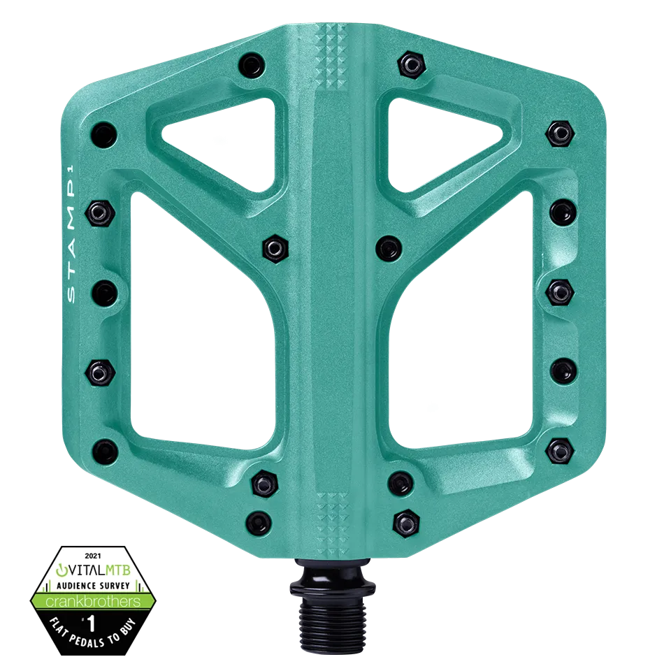 Crank Brothers Stamp 1 Large Platform Pedal (Torquoise)