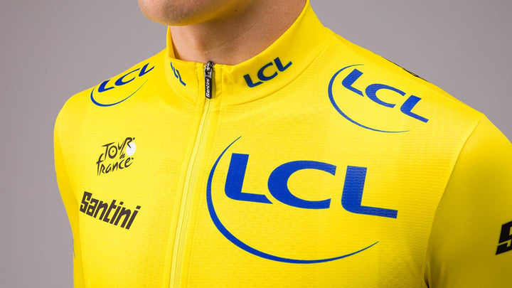 Santini TDF Leader Mens Cycling Jersey (Yellow) - BUMSONTHESADDLE