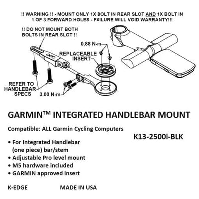 K-Edge Garmin Integrated Handlebar System Mounts