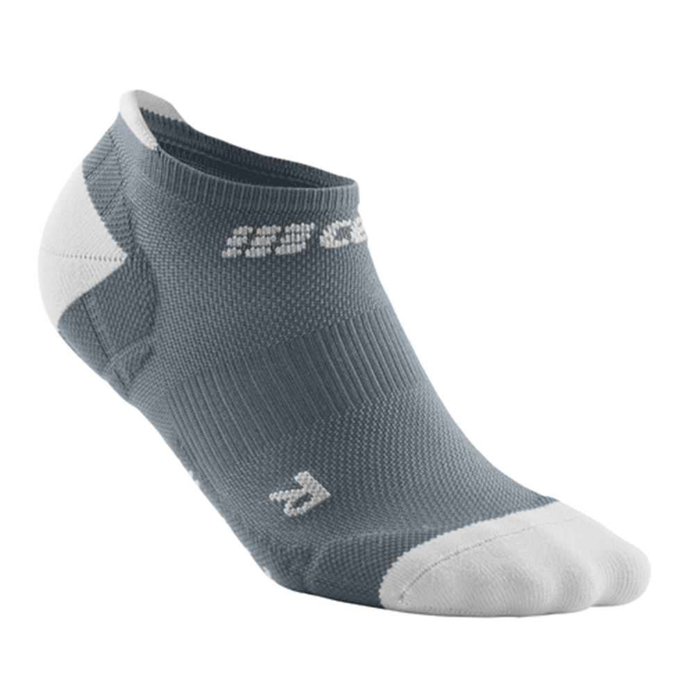 CEP Ultralight No Show Mens Compression Socks (Grey/Light Grey)