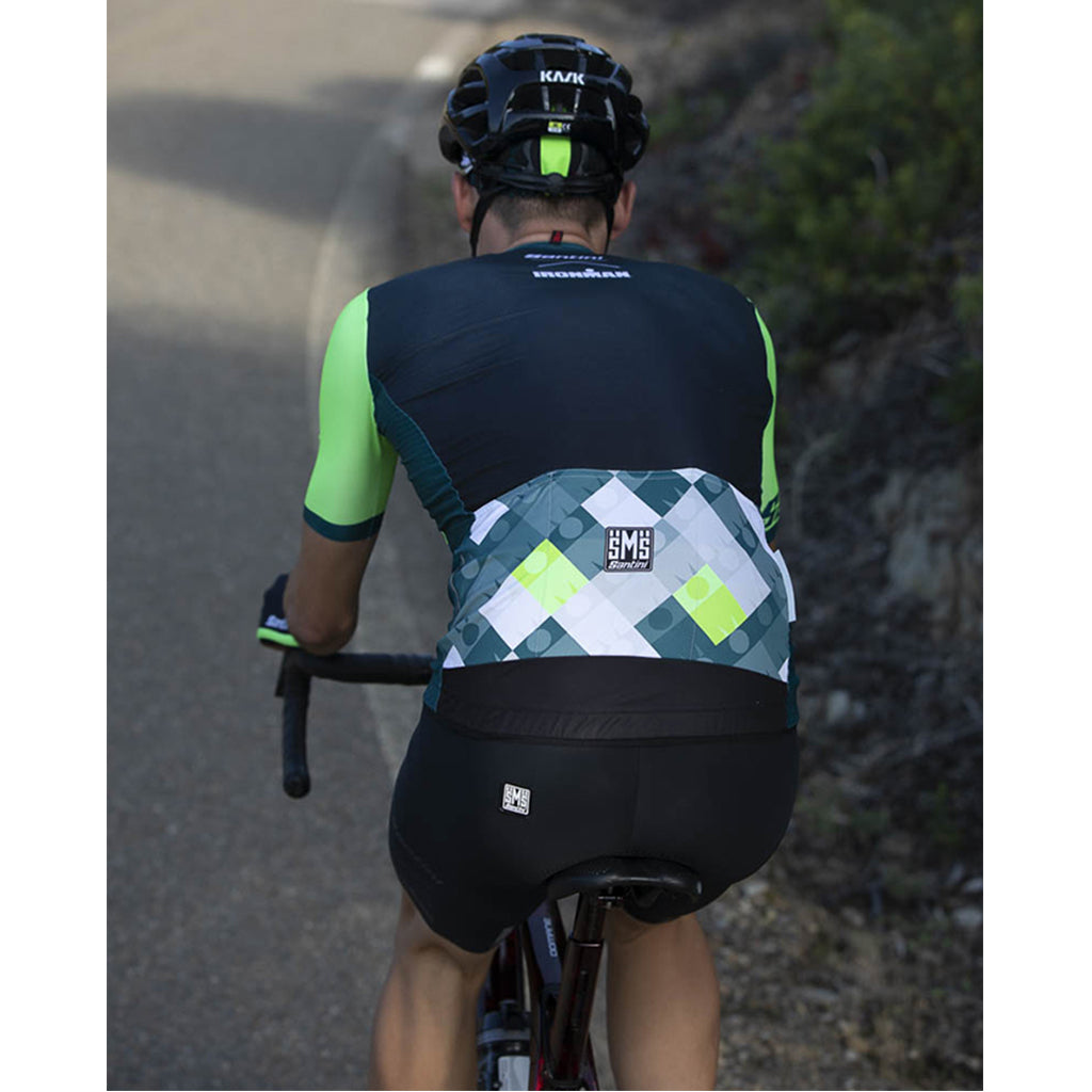 Santini Vis Ironman Mens Cycling Jersey (Fluo Green)