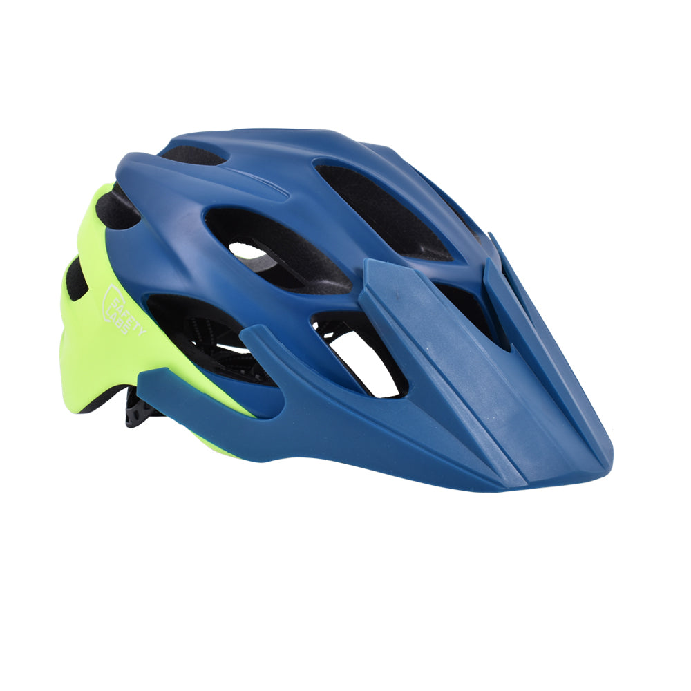 Safety Labs Vox MTB Cycling Helmet (Matte Blue/Neon Yellow)