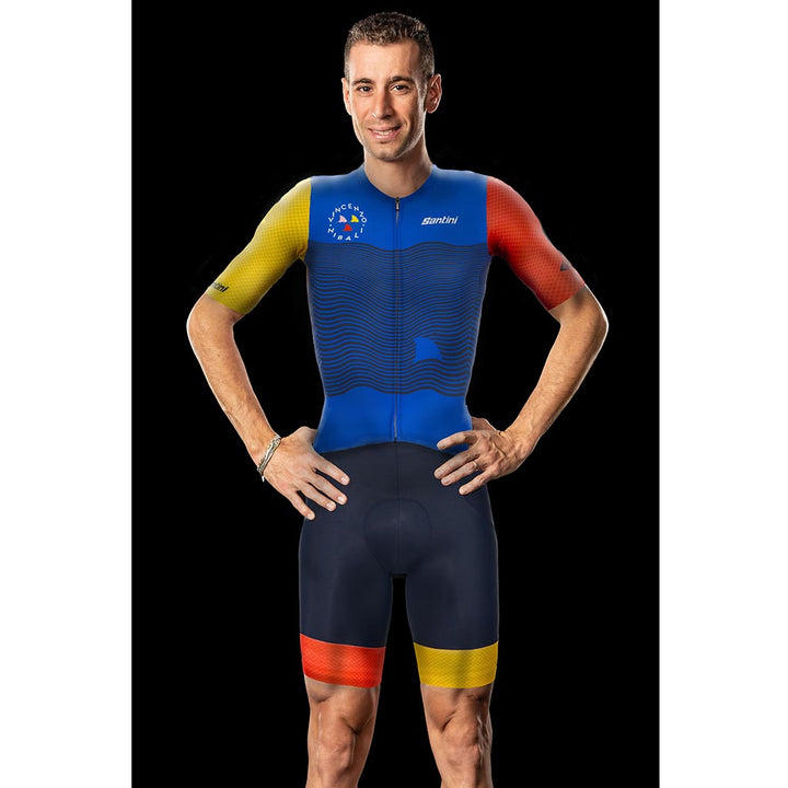 Santini Nibali Squalo Mens Cycling Bibshorts (Nautica Blue)