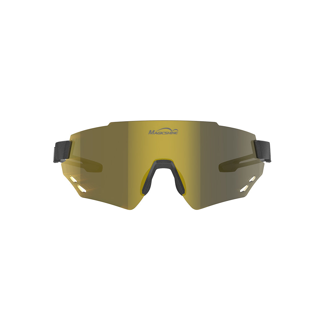 Magicshine Windbreaker Polarized Sport Sunglasses (Gold)