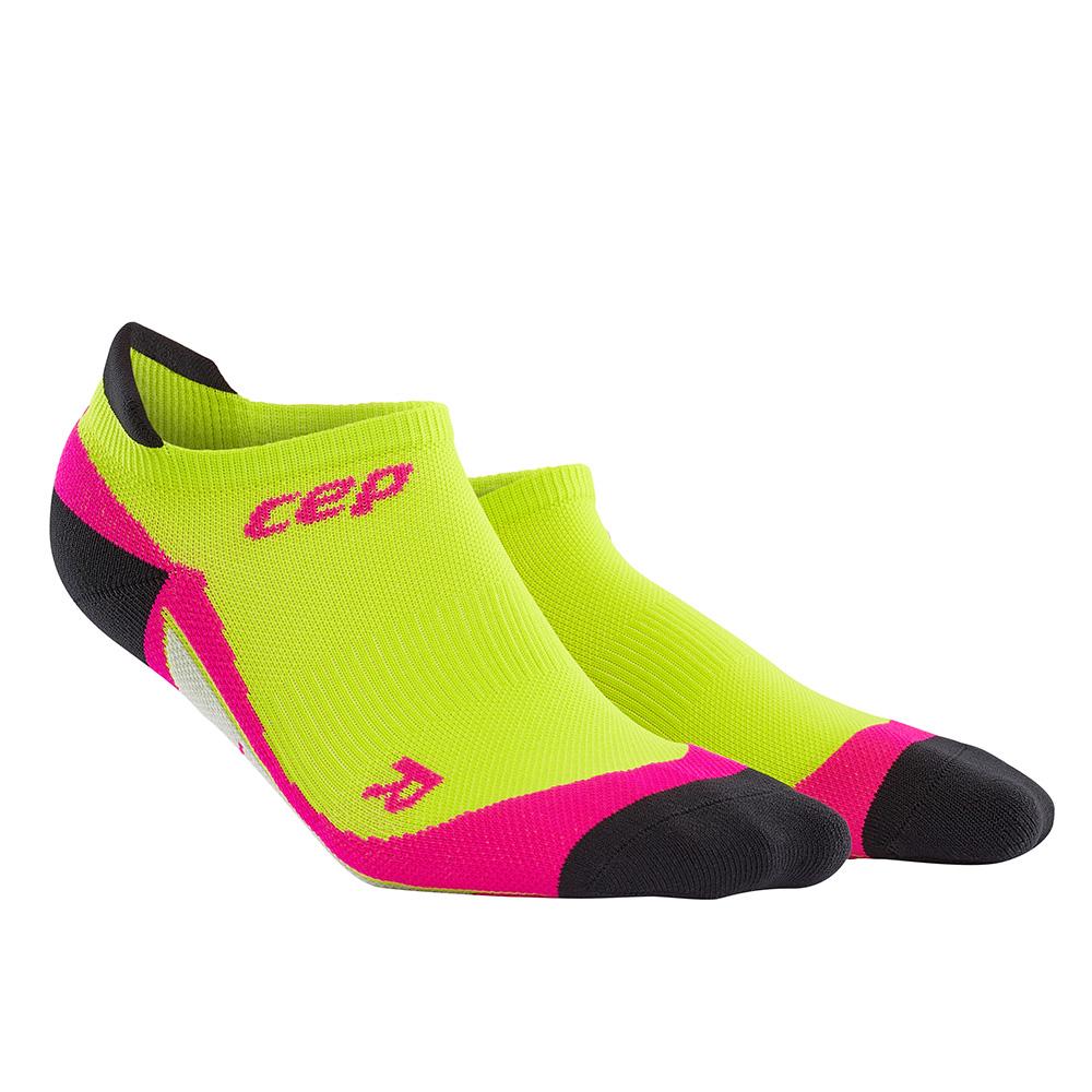 CEP No Show Womens Compression Socks (Lime/Pink)