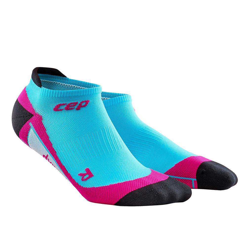 CEP No Show Womens Compression Socks (Hawaii Blue/Pink)
