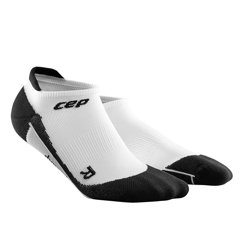 CEP Compression Dynamic+ No Show Socks (White/Black) - BumsOnTheSaddle